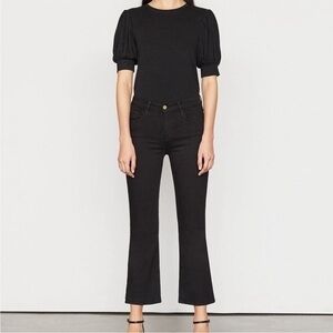 Frame black le crop mini boot jeans